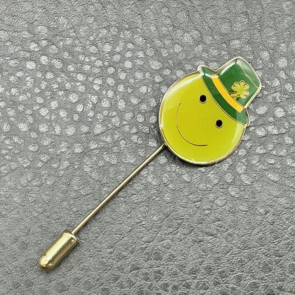 Vintage SWIB 1979 Stick Pin Leprechaun St. Patricks Day Sweater Lapel Brooch